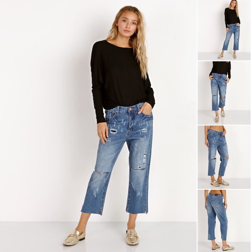 New One X One Teaspoon relaxed distressed jeans 27